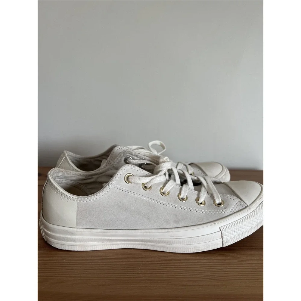 Converse All Star Blocked Nubuck CTAS Ox Egret Driftwood-159528C Size 8 Leather